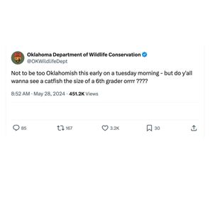 Image post by @okwildlifedept on Instagram