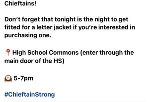 Image post by @chieftainathletics on Instagram