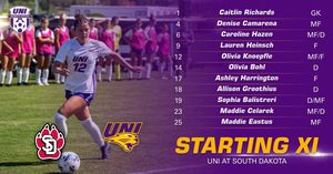 Image post by @UNI_Soccer on Twitter