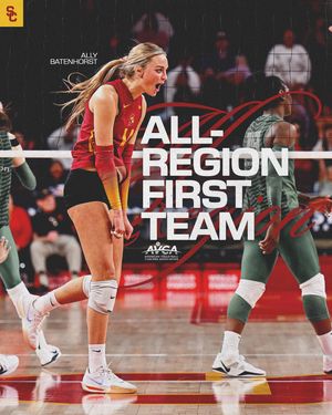 Image post by @uscwomensvolley on Instagram
