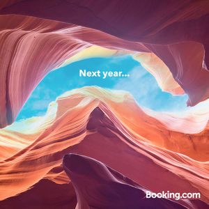 Image post by @bookingcom on Twitter