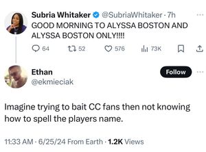 Image post by @SubriaWhitaker on Twitter