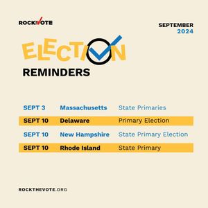 Image post by @rockthevote on Instagram