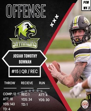 Image post by @quinteskyhawkscjfl on Instagram