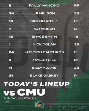 Image post by @Ohio_Baseball on Twitter