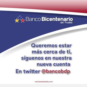 Image post by @bancobicentenario on Instagram