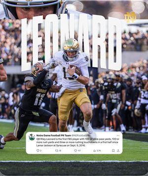 Image post by @ndfootball on Instagram