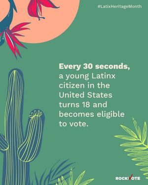 Image post by @rockthevote on Instagram