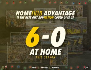 Image post by @appstate_fb on Instagram