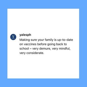 Image post by @yalesph on Instagram