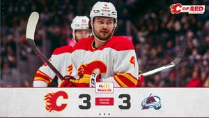 Image post by @NHLFlames on Twitter