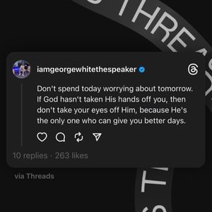 Image post by @iamgeorgewhitethespeaker on Instagram