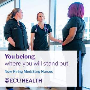 Image post by @ECUHealthNC on Facebook
