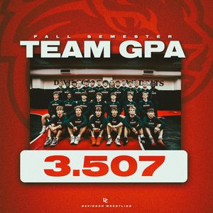 Image post by @davidsonwrestling on Instagram
