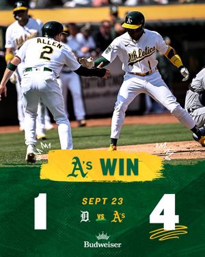 Image post by @Athletics on Twitter