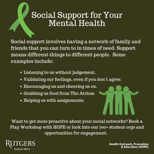 Image post by @rustudenthealth on Instagram