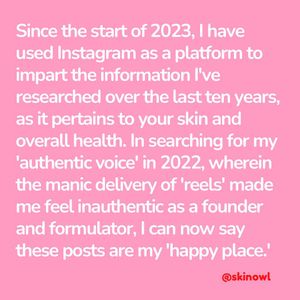 Image post by @skinowl on Instagram