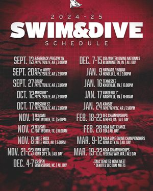 Image post by @razorbackswimdive on Instagram