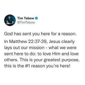 Image post by @timtebow on Instagram