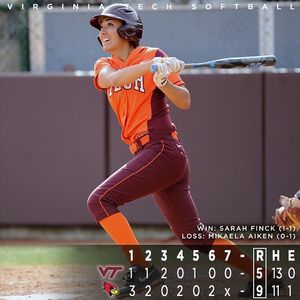 Image post by @hokiessoftball on Instagram