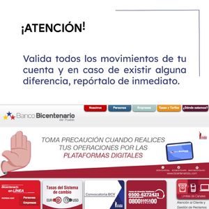 Image post by @bancobicentenario on Instagram