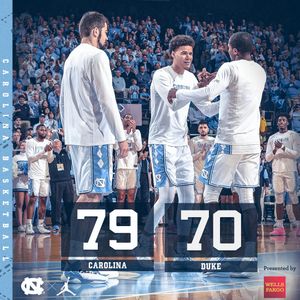 Image post by @UNC_Basketball on Twitter