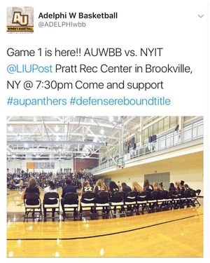 Image post by @adelphi_wbb on Instagram