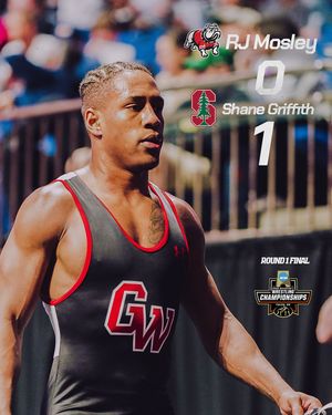 Image post by @gwuwrestling on Instagram