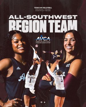 Image post by @AggieVolleyball on Twitter
