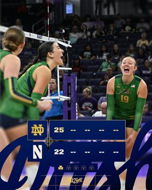 Image post by @NDvolleyball on Twitter