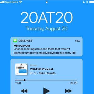 Image post by @20at20podcast on Facebook