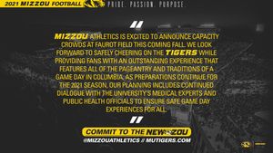 Image post by @MizzouAthletics on Twitter