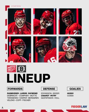 Image post by @DetroitRedWings on Twitter
