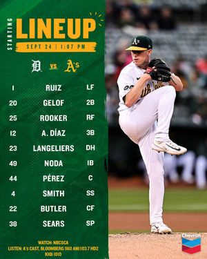 Image post by @Athletics on Twitter
