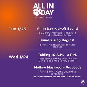 Image post by @clemsonmiracle on Instagram