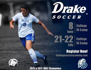 Image post by @drakewomensoccer on Instagram