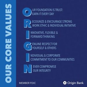 Image post by @originbank on Instagram