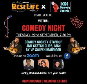 Image post by @kclcomedyclub on Instagram