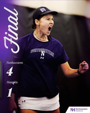 Image post by @NUWildcatTennis on Twitter