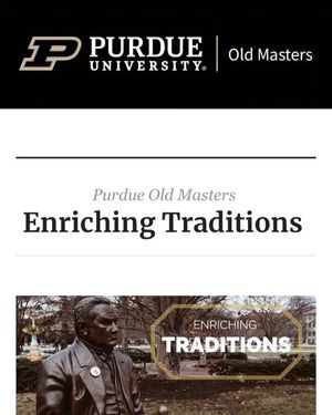 Video post by @PurdueOldMasters on Facebook