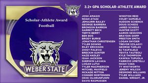 Image post by @weberstatefb on Instagram