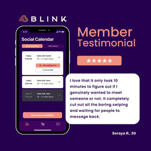 Image post by @theblinkdate on Instagram