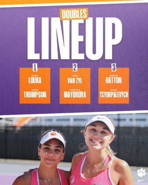 Image post by @ClemsonWTennis on Twitter