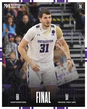Image post by @NUMensBball on Twitter