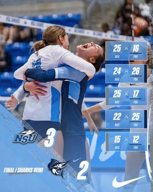 Image post by @nsu_vball on Instagram