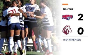Image post by @mnu_womensoccer on Instagram