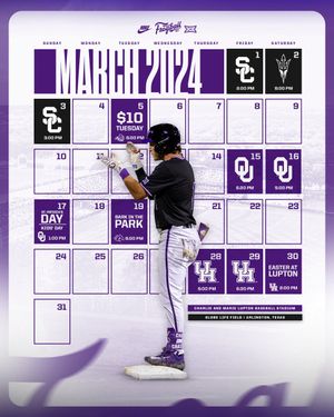 Image post by @TCU_Baseball on Twitter