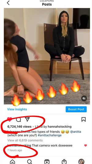 Image post by @lelepons on Twitter