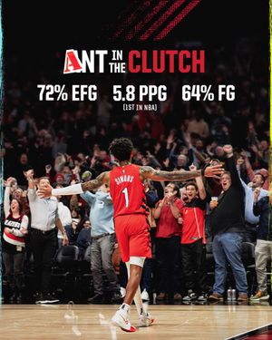 Image post by @trailblazers on Twitter