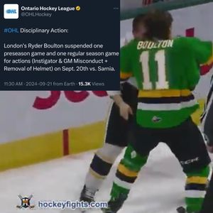 Image post by @hockeyfights on Instagram
